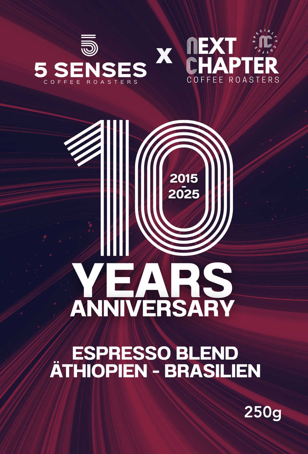 10 YEARS ANNIVERSARY ESPRESSO-BLEND == 10 JAHRE 5 SENSES COFFEE ROASTERS ==