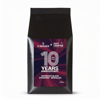 10 YEARS ANNIVERSARY ESPRESSO-BLEND == 10 JAHRE 5 SENSES COFFEE ROASTERS ==
